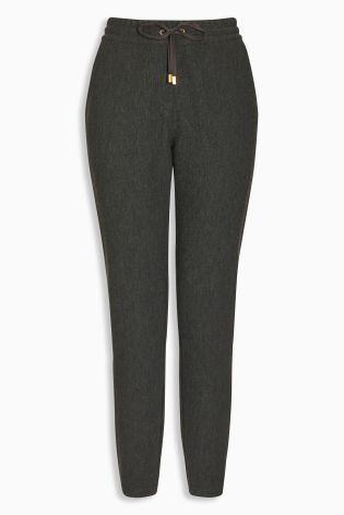 Charcoal Twill Textured Trousers
